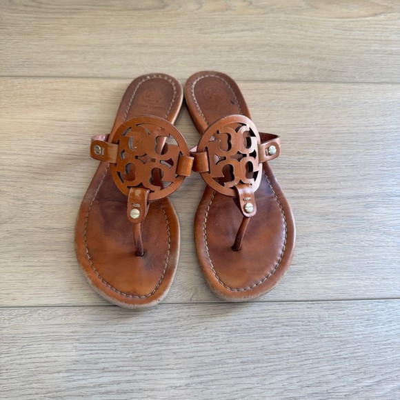 Tory Burch Metallic Brown Thong  Miller Sandals - Picture 1 of 7